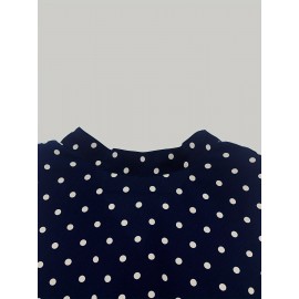 ミディアム＆ロングウェーブ ドット ラウンドネック 不規則テントスカート