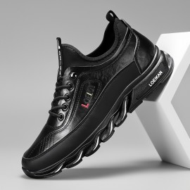 メンズ・ブリティッシュスタイル軽量衝撃吸収ハイキングシューズ - 通気性ファブリックライニング＆耐久性PVCソール、オールシーズンアウトドア・カジュアル＆ワークシューズ、レースアップクロージャー付き、ハイキングアクセサリー