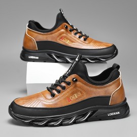 メンズ・ブリティッシュスタイル軽量衝撃吸収ハイキングシューズ - 通気性ファブリックライニング＆耐久性PVCソール、オールシーズンアウトドア・カジュアル＆ワークシューズ、レースアップクロージャー付き、ハイキングアクセサリー
