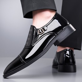 夏新作 メンズビジネス用 通気性抜群 英国スタイル 万能高さアップ トリプルジョイント カジュアルスクエアトゥシューズ