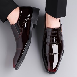 夏新作 メンズビジネス用 通気性抜群 英国スタイル 万能高さアップ トリプルジョイント カジュアルスクエアトゥシューズ