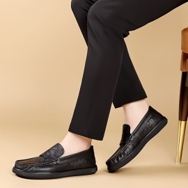 メンズ クラシック スリッポン ローファー - ブラック フェイク カバー、ホワイト ソール、ゴムアウトソール、快適でスタイリッシュなカジュアルウェア、毎日の履物 | クラシック ローファー デザイン | ゴムソール ローファー