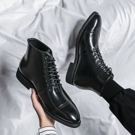新作 メンズ 韓国風 ポインテッドトゥ カジュアル ハイトップシューズ 英国ビジネスレトロブーツ