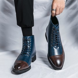 新作 メンズ 韓国風 ポインテッドトゥ カジュアル ハイトップシューズ 英国ビジネスレトロブーツ