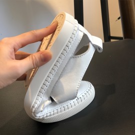 メンズファッショナブルスリップオンスニーカー - 柔らかく滑り止めの快適な夏用シューズ、スタイリッシュなホワイトとブラックのデザイン、カジュアルでスポーティ、カジュアルな足wear | スタイリッシュなスニーカー | スリッポンデザイン