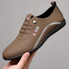 メンズ通気性スリッポンビジネスカジュアルシューズ - 軽量EVAソール、ソフトアッパー、ドライブやミーティングに最適、ベージュ、ビジネスカジュアルフットウェア | スタイリッシュなメンズシューズ | 耐久性のある構造