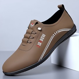 メンズ通気性スリッポンビジネスカジュアルシューズ - 軽量EVAソール、ソフトアッパー、ドライブやミーティングに最適、ベージュ、ビジネスカジュアルフットウェア | スタイリッシュなメンズシューズ | 耐久性のある構造