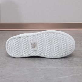 女性用白スニーカー、プラットフォーム、カジュアルで万能、耐久性のあるソール