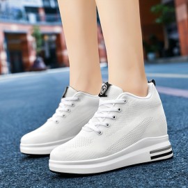 レディース メッシュ plataforma スニーカー、通気性抜群、快適な履き心地