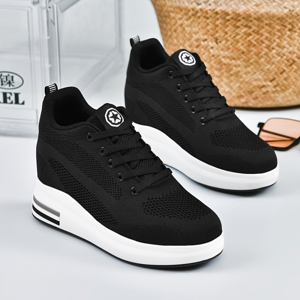 レディース メッシュ plataforma スニーカー、通気性抜群、快適な履き心地