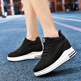レディース メッシュ plataforma スニーカー、通気性抜群、快適な履き心地