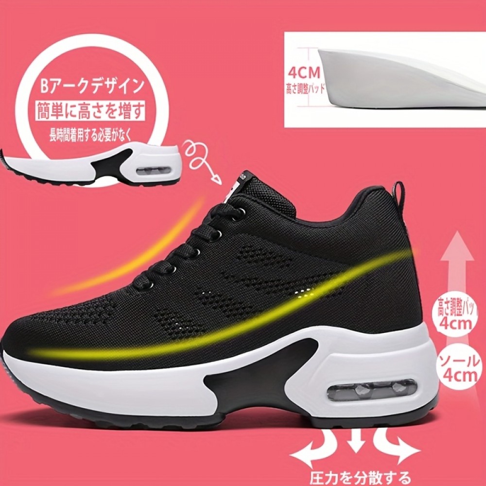 女性用カジュアルスポーツシューズ。カジュアルでスポーティ、歩きやすく、柔らかく足にフィットし、通気性があり汗をかかず、臭いや不快感とはおさらばです。人間工学に基づいたソールデザインが適度なサポート力を提供し、歩くことや走ることが楽になり、長時間立っていても足が疲れません。歩行時の圧力を軽減し、長距離を楽に快適に歩くことができます。優れた弾力性と耐摩耗性を備え、地面からの衝撃を効果的に緩和し、グリップ力が強く、より安定して歩くことができます。