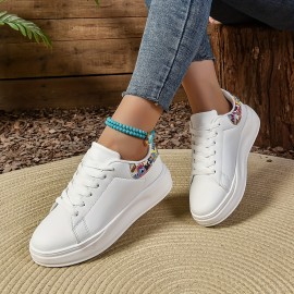 女性用のプラットフォームスケートシューズ、おしゃれなソフトソールのロートップスポーツシューズ、オールマッチのアウトドアスニーカー