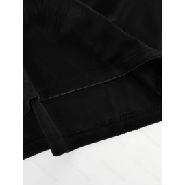 メンズカジュアル半袖Tシャツ、DRベアグラフィックプリント付き - ネイビーブルーラウンドネックティー、洗濯機可レギュラーフィットノベルティトップ、カジュアルアタイト用の手軽なおしゃれな服装 | コントラストデザインシャツ