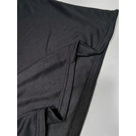 メンズカジュアル半袖Tシャツ、DRベアグラフィックプリント付き - ネイビーブルーラウンドネックティー、洗濯機可レギュラーフィットノベルティトップ、カジュアルアタイト用の手軽なおしゃれな服装 | コントラストデザインシャツ