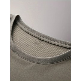 メンズ サマーカジュアルストリートウェアTシャツ - ホワイトベアグラフィックプリント「セルフィー」テキスト付き、半袖ラウンドネック、通気性レギュラーフィット、洗濯機可