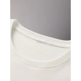 メンズ サマーカジュアルストリートウェアTシャツ - ホワイトベアグラフィックプリント「セルフィー」テキスト付き、半袖ラウンドネック、通気性レギュラーフィット、洗濯機可