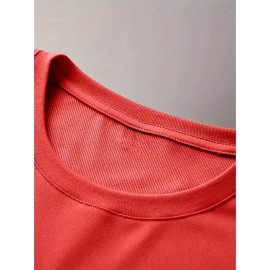 メンズ スイスアルプス グラフィックプリント カジュアルTシャツ - 100％ポリエステル、レギュラーフィットでわずかにストレッチ性あり、ネイビーブルー、洗濯機可、オールシーズン快適、アローシーズンアパレル｜リラクゼッドフィット シャツ｜伸縮素材