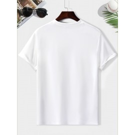 メンズカジュアルペンギングラフィックTシャツ - ソフト、快適、通気性のある夏用Tシャツ、スタイリッシュなペンギンデザイン、日常着やスポーツアクティビティに最適、スポーティカジュアルウェア | ペンギンプリントトップ | 快適フィット、ペンギンアクセサリー