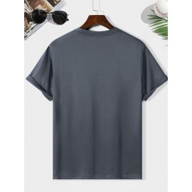 メンズカジュアルペンギングラフィックTシャツ - ソフト、快適、通気性のある夏用Tシャツ、スタイリッシュなペンギンデザイン、日常着やスポーツアクティビティに最適、スポーティカジュアルウェア | ペンギンプリントトップ | 快適フィット、ペンギンアクセサリー