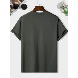 メンズカジュアルペンギングラフィックTシャツ - ソフト、快適、通気性のある夏用Tシャツ、スタイリッシュなペンギンデザイン、日常着やスポーツアクティビティに最適、スポーティカジュアルウェア | ペンギンプリントトップ | 快適フィット、ペンギンアクセサリー