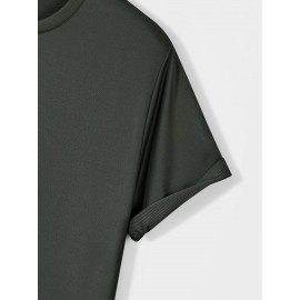 メンズカジュアルペンギングラフィックTシャツ - ソフト、快適、通気性のある夏用Tシャツ、スタイリッシュなペンギンデザイン、日常着やスポーツアクティビティに最適、スポーティカジュアルウェア | ペンギンプリントトップ | 快適フィット、ペンギンアクセサリー