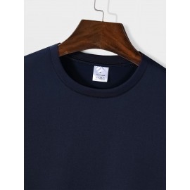 メンズカジュアルペンギングラフィックTシャツ - ソフト、快適、通気性のある夏用Tシャツ、スタイリッシュなペンギンデザイン、日常着やスポーツアクティビティに最適、スポーティカジュアルウェア | ペンギンプリントトップ | 快適フィット、ペンギンアクセサリー