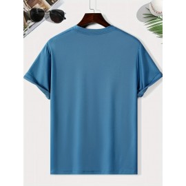 メンズカジュアルペンギングラフィックTシャツ - ソフト、快適、通気性のある夏用Tシャツ、スタイリッシュなペンギンデザイン、日常着やスポーツアクティビティに最適、スポーティカジュアルウェア | ペンギンプリントトップ | 快適フィット、ペンギンアクセサリー