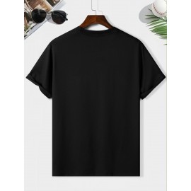 メンズカジュアルペンギングラフィックTシャツ - ソフト、快適、通気性のある夏用Tシャツ、スタイリッシュなペンギンデザイン、日常着やスポーツアクティビティに最適、スポーティカジュアルウェア | ペンギンプリントトップ | 快適フィット、ペンギンアクセサリー