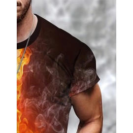 メンズカジュアル半袖Tシャツ、ポリエステル100％無地クルーネックTシャツ、伸縮性のある夏のアウトドアスポーツレジャーウェア