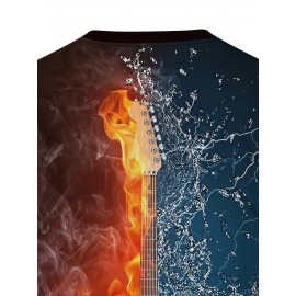 メンズカジュアル半袖Tシャツ、ポリエステル100％無地クルーネックTシャツ、伸縮性のある夏のアウトドアスポーツレジャーウェア