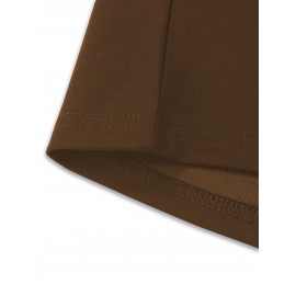 メンズナナグラフィックTシャツ - 茶色のカジュアルなクルーネックTシャツ、スタイリッシュなプリント、快適な夏のアウトドアウェア、洗濯機で洗える、レギュラーフィット