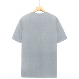 メンズナナグラフィックTシャツ - 茶色のカジュアルなクルーネックTシャツ、スタイリッシュなプリント、快適な夏のアウトドアウェア、洗濯機で洗える、レギュラーフィット